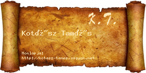 Kotász Tamás névjegykártya